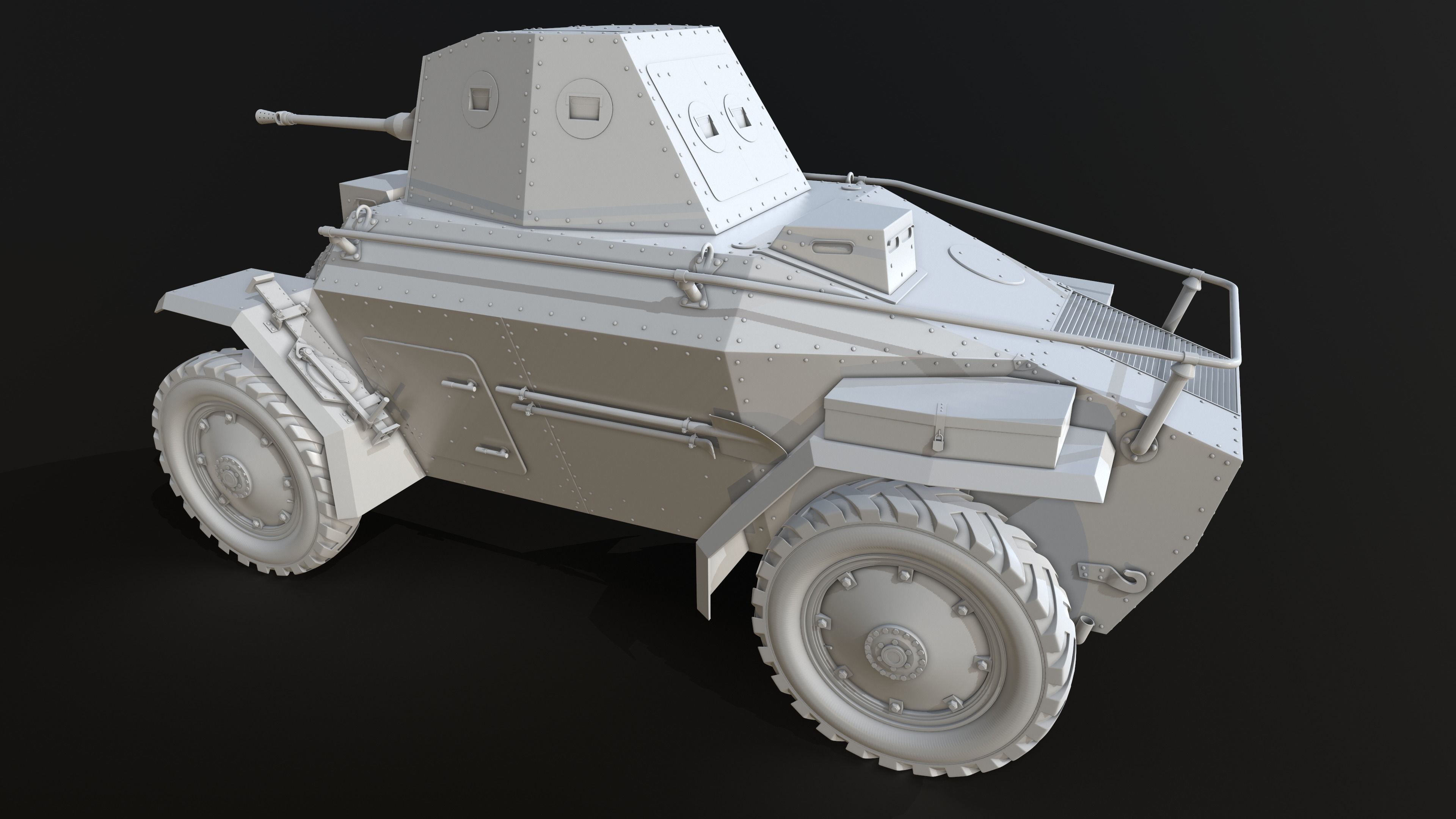 39M Csaba Armoured Car low poly Low-poly 3D model_19