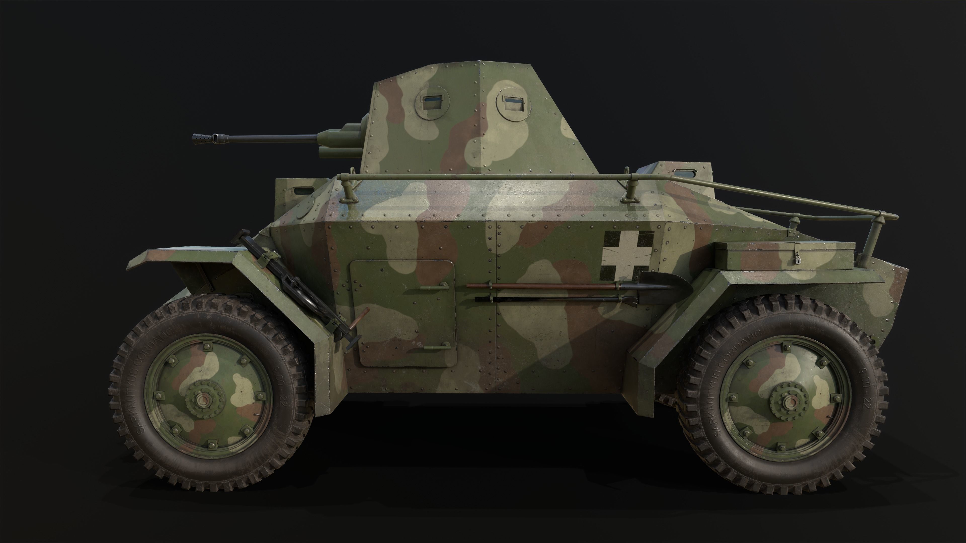 39M Csaba Armoured Car low poly Low-poly 3D model_15
