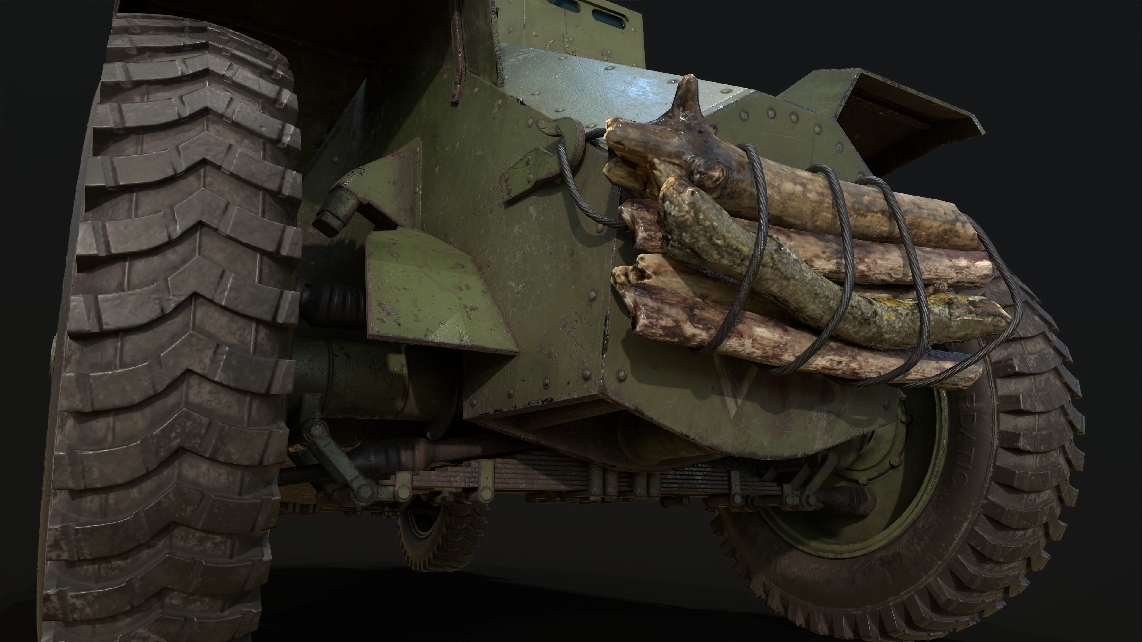 39M Csaba Armoured Car low poly Low-poly 3D model_6