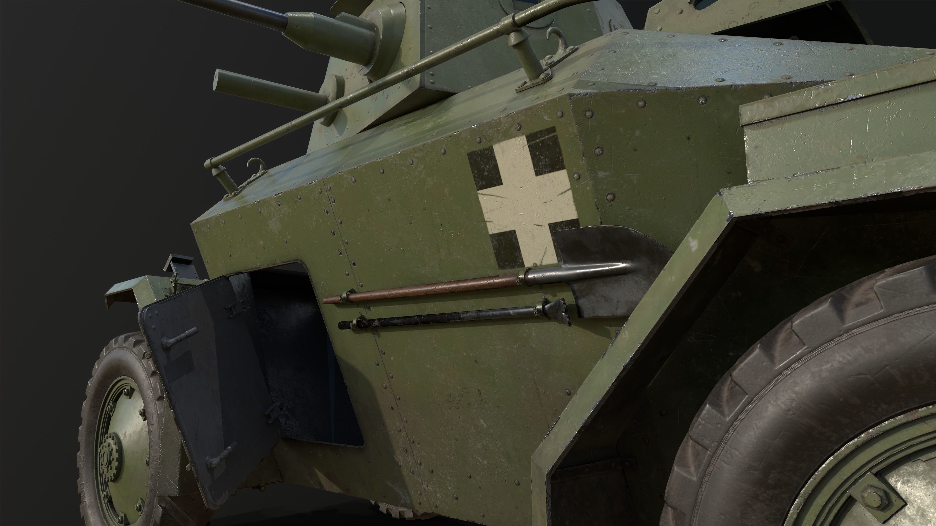 39M Csaba Armoured Car low poly Low-poly 3D model_9