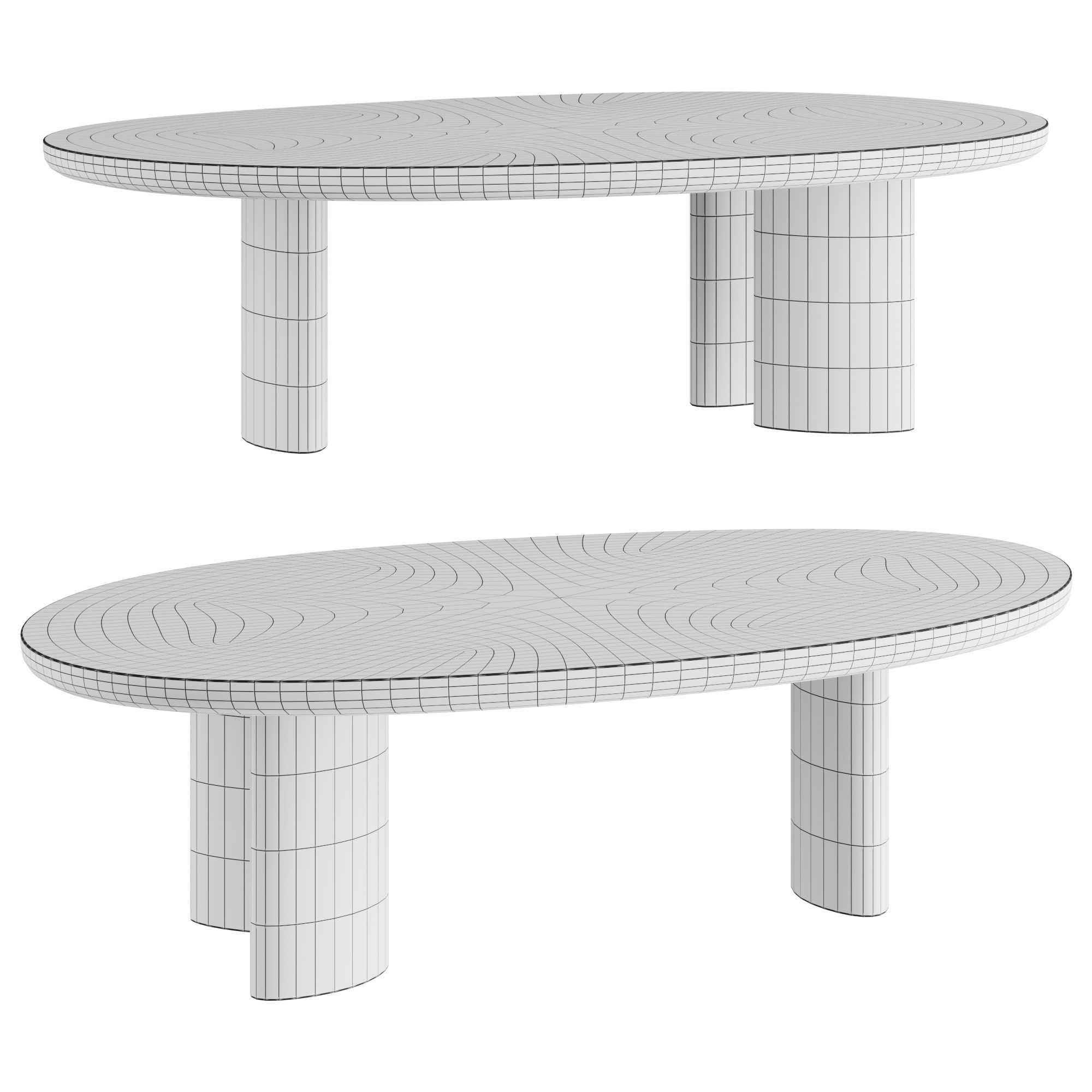 Column Cocktail Table 3D model_2