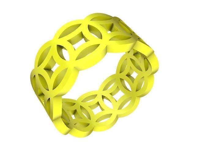 4846 fengshui lucky chinese ancient coins women 24k ring  3D print model