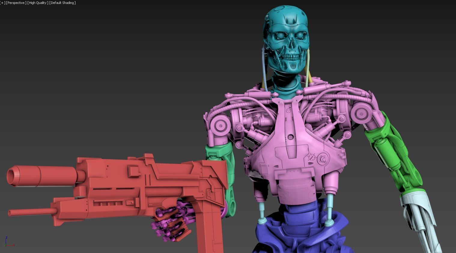 T-800 Terminator 2 Judgment Day High Detal 3D print model_37