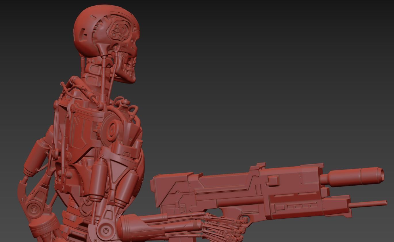 T-800 Terminator 2 Judgment Day High Detal 3D print model_17
