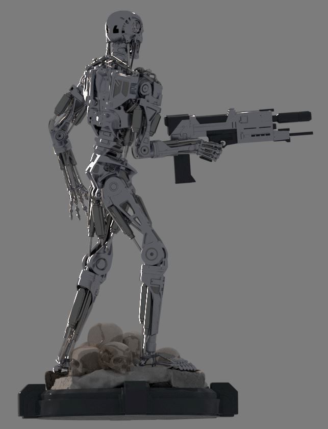 T-800 Terminator 2 Judgment Day High Detal 3D print model_12