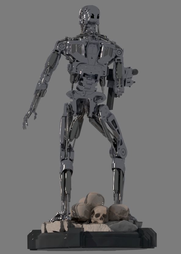 T-800 Terminator 2 Judgment Day High Detal 3D print model_10