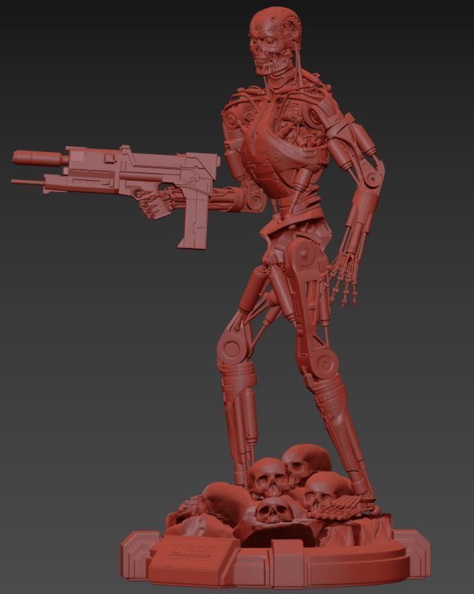 T-800 Terminator 2 Judgment Day High Detal 3D print model_28