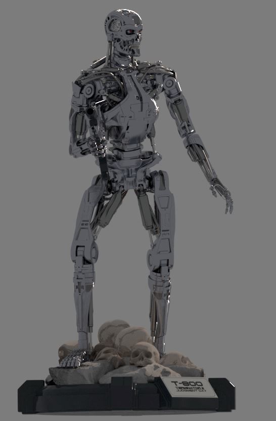 T-800 Terminator 2 Judgment Day High Detal 3D print model_8