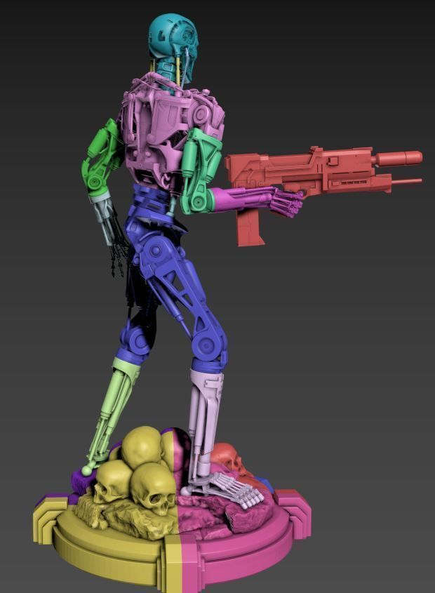 T-800 Terminator 2 Judgment Day High Detal 3D print model_36