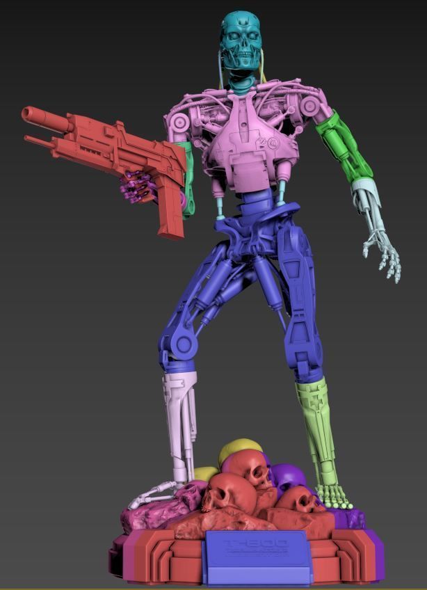 T-800 Terminator 2 Judgment Day High Detal 3D print model_43