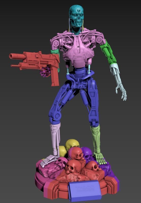 T-800 Terminator 2 Judgment Day High Detal 3D print model_6