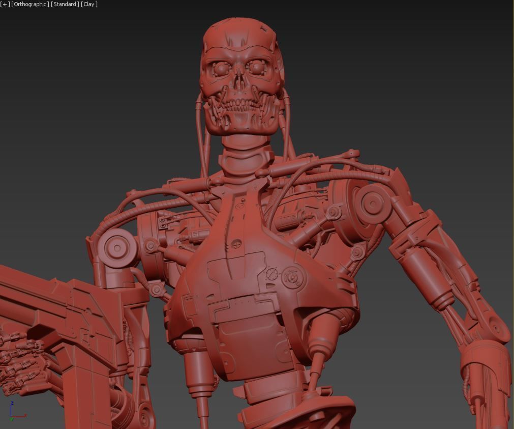T-800 Terminator 2 Judgment Day High Detal 3D print model_21
