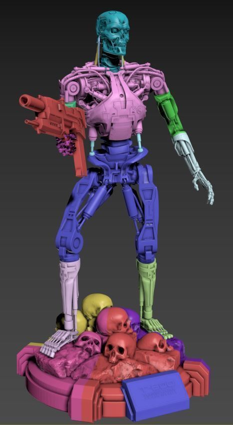 T-800 Terminator 2 Judgment Day High Detal 3D print model_35