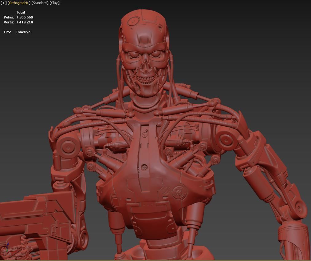 T-800 Terminator 2 Judgment Day High Detal 3D print model_15