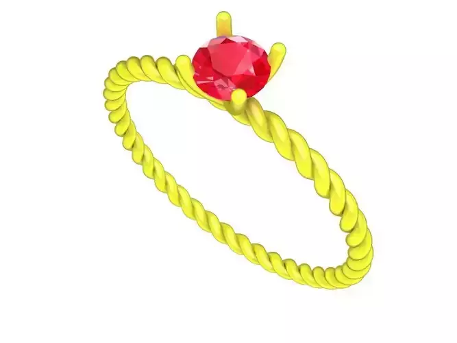 A4849 Korean Simple Diamond Women Twist Ring