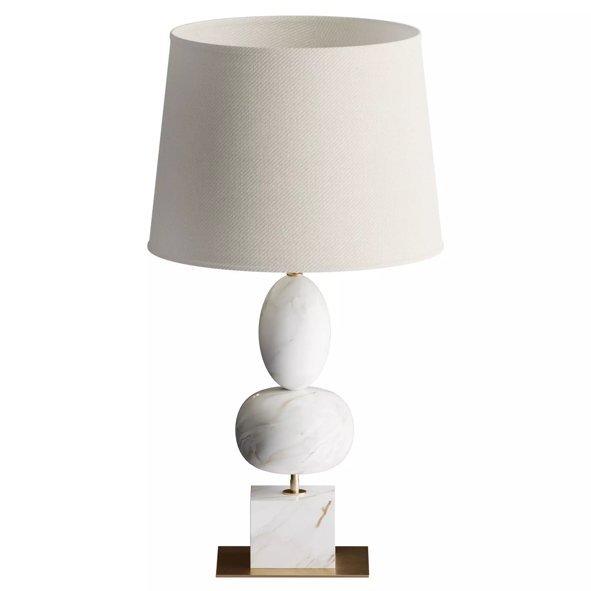 Dani Medium Table Lamp with Linen Shades 3D model