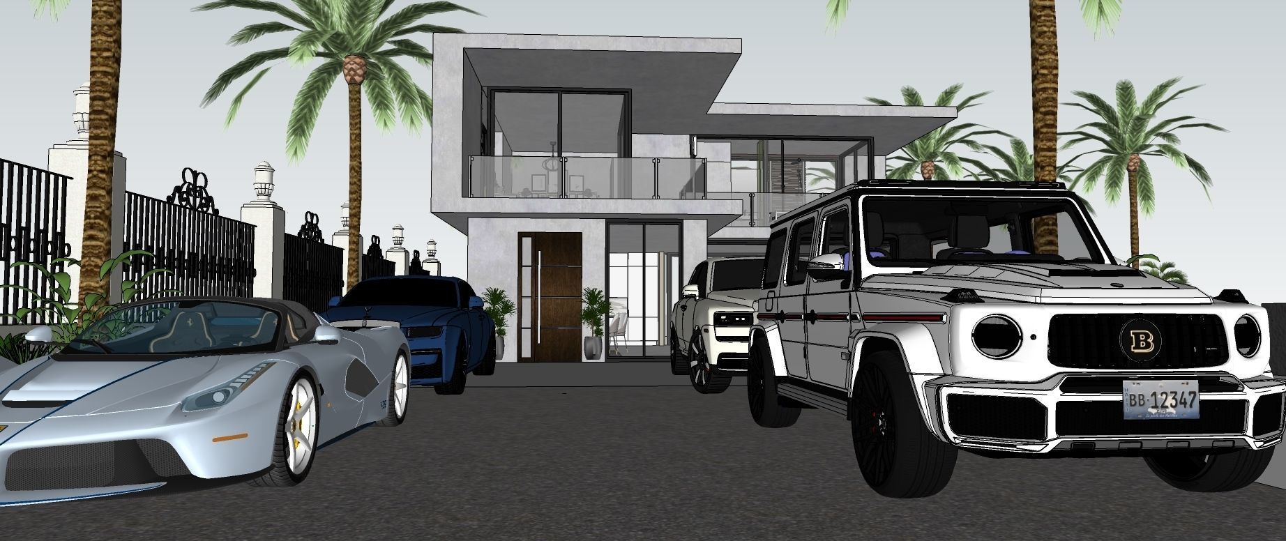 Modern Villa  3D model_1