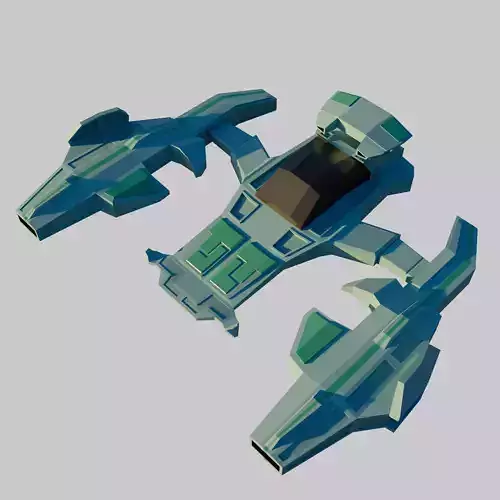 Low poly spaceship
