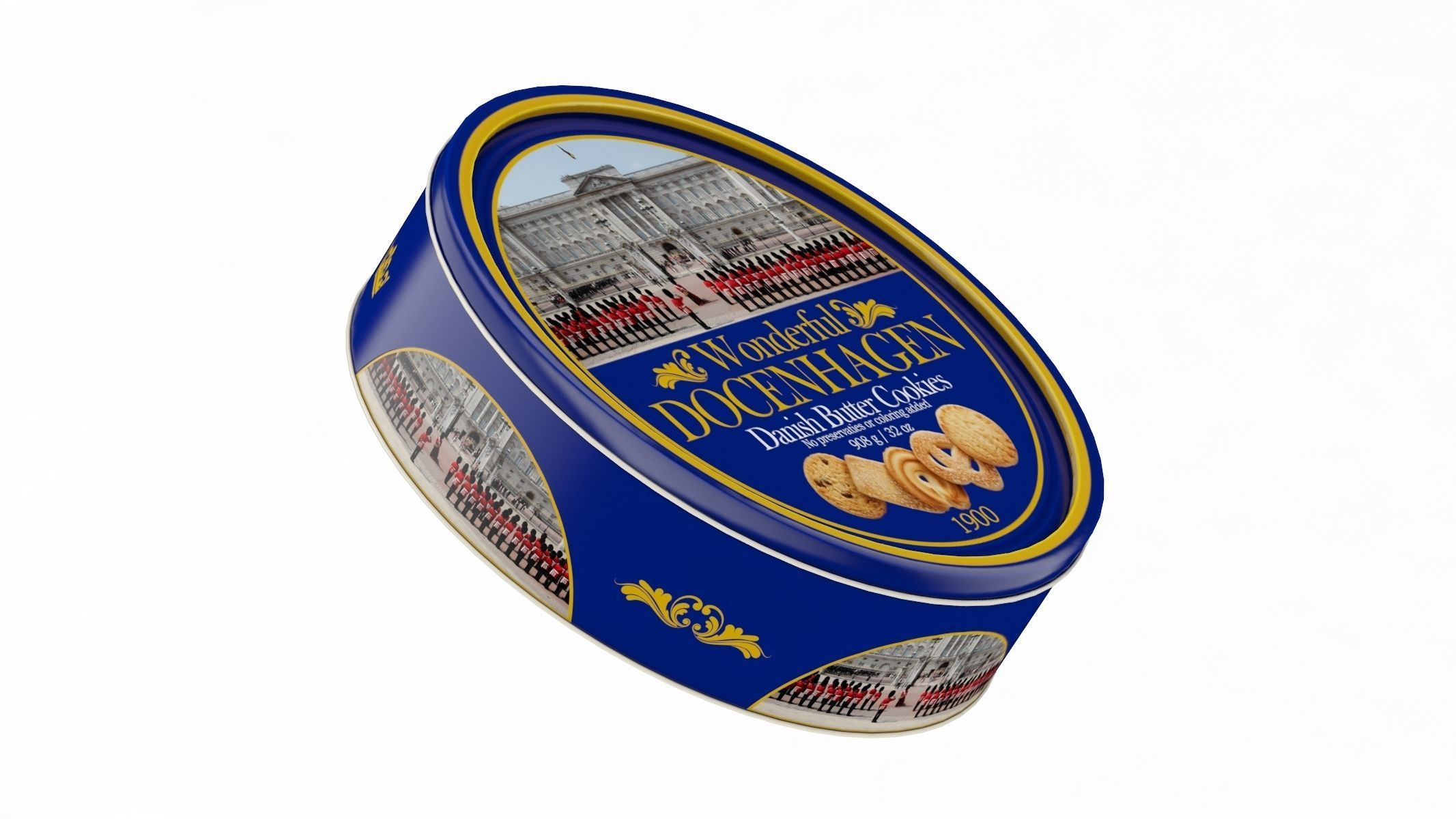 Cookies Biscuit Box Low Poly PBR Realistic Low-poly 3D model_4