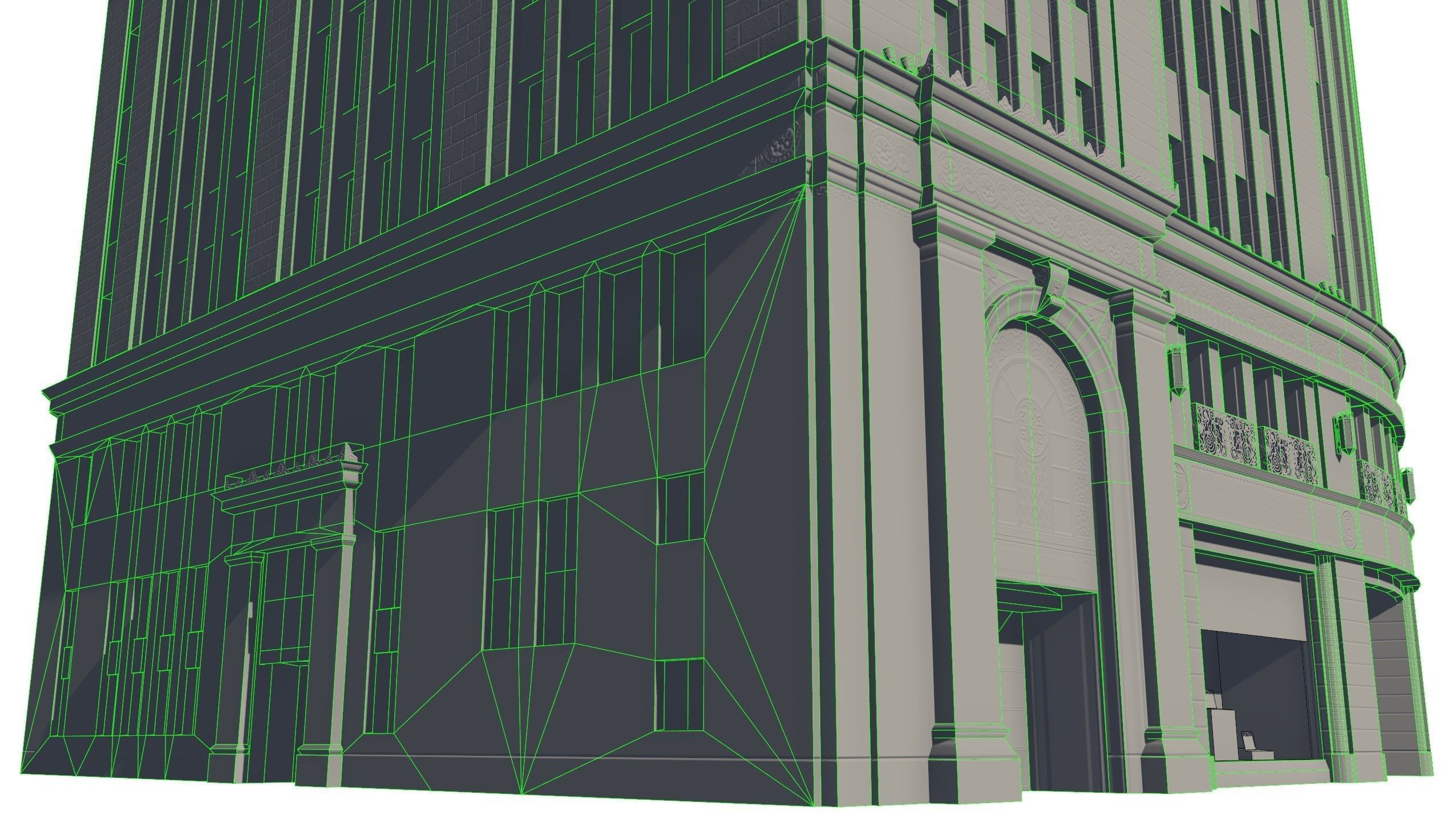 Wako Department Store Low-poly 3D model_9