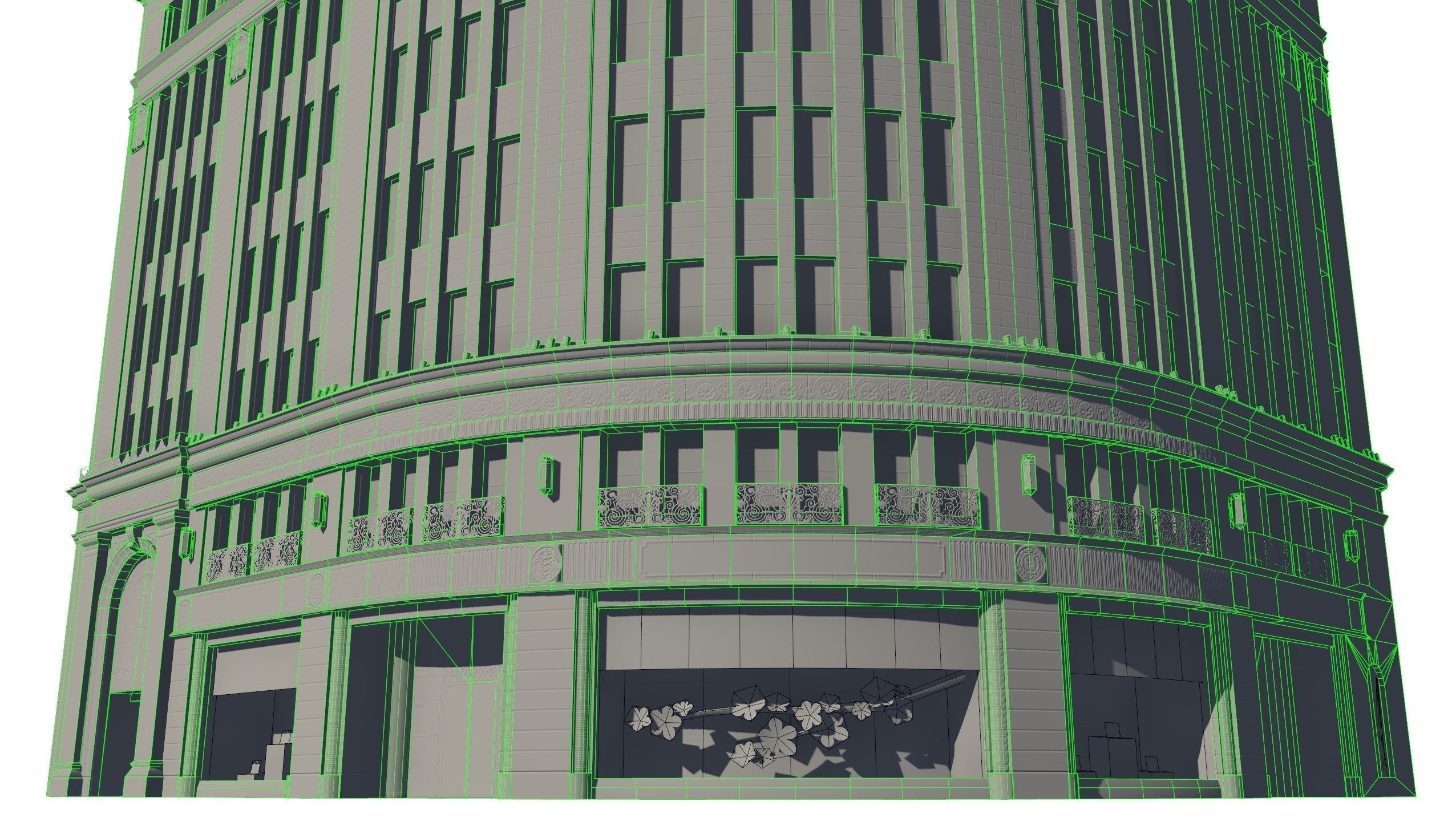 Wako Department Store Low-poly 3D model_7