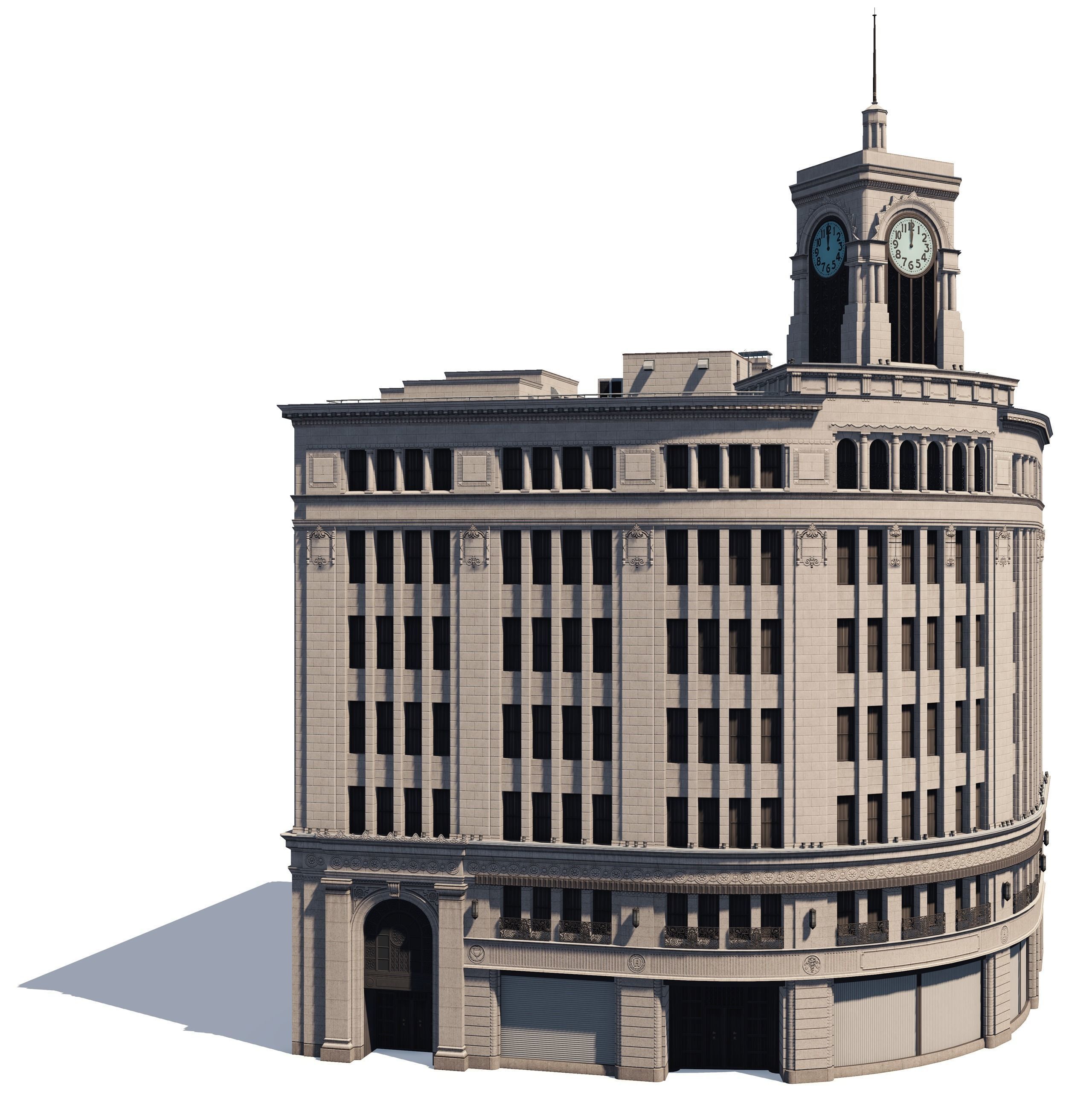 Wako Department Store Low-poly 3D model_1