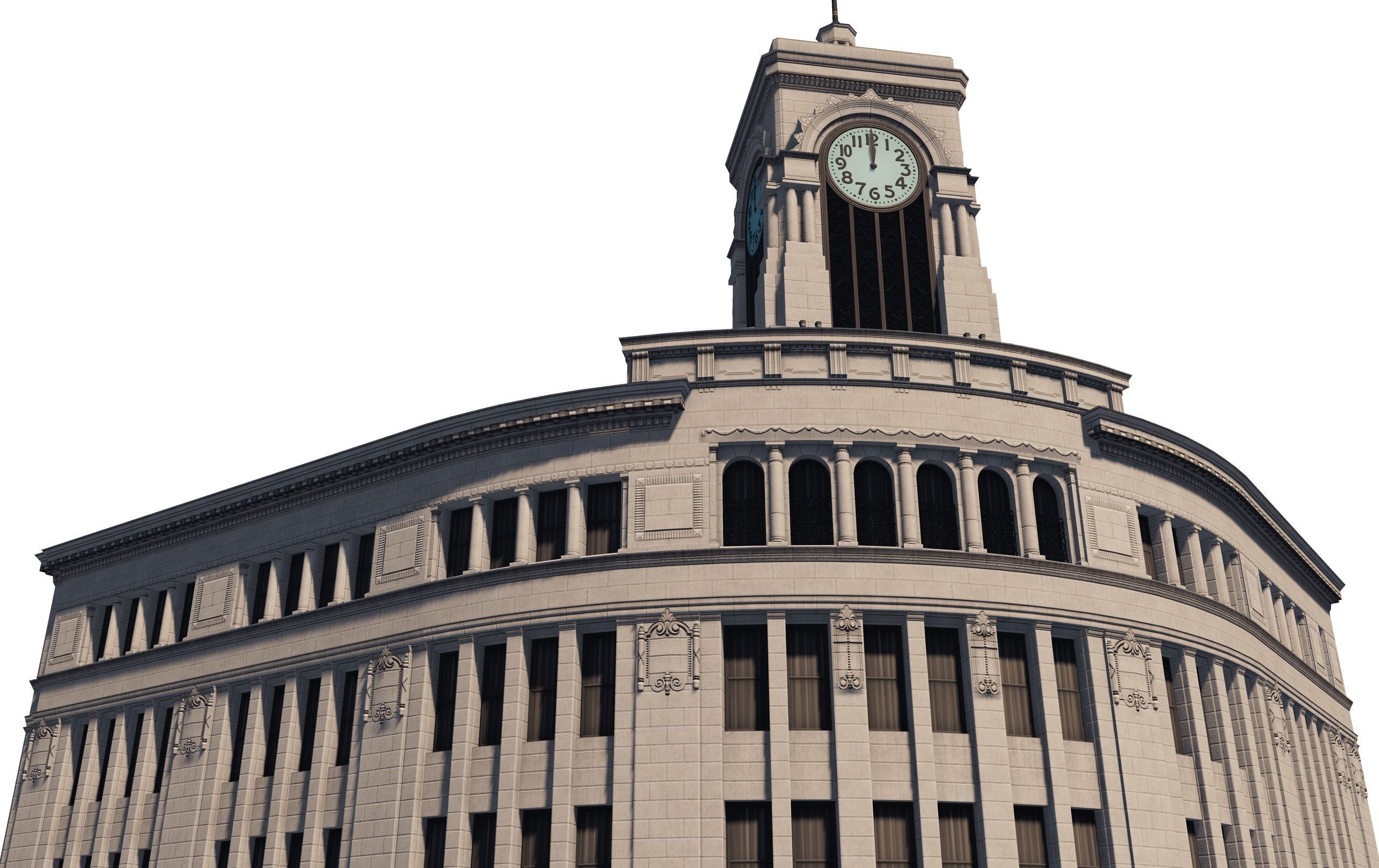 Wako Department Store Low-poly 3D model_3