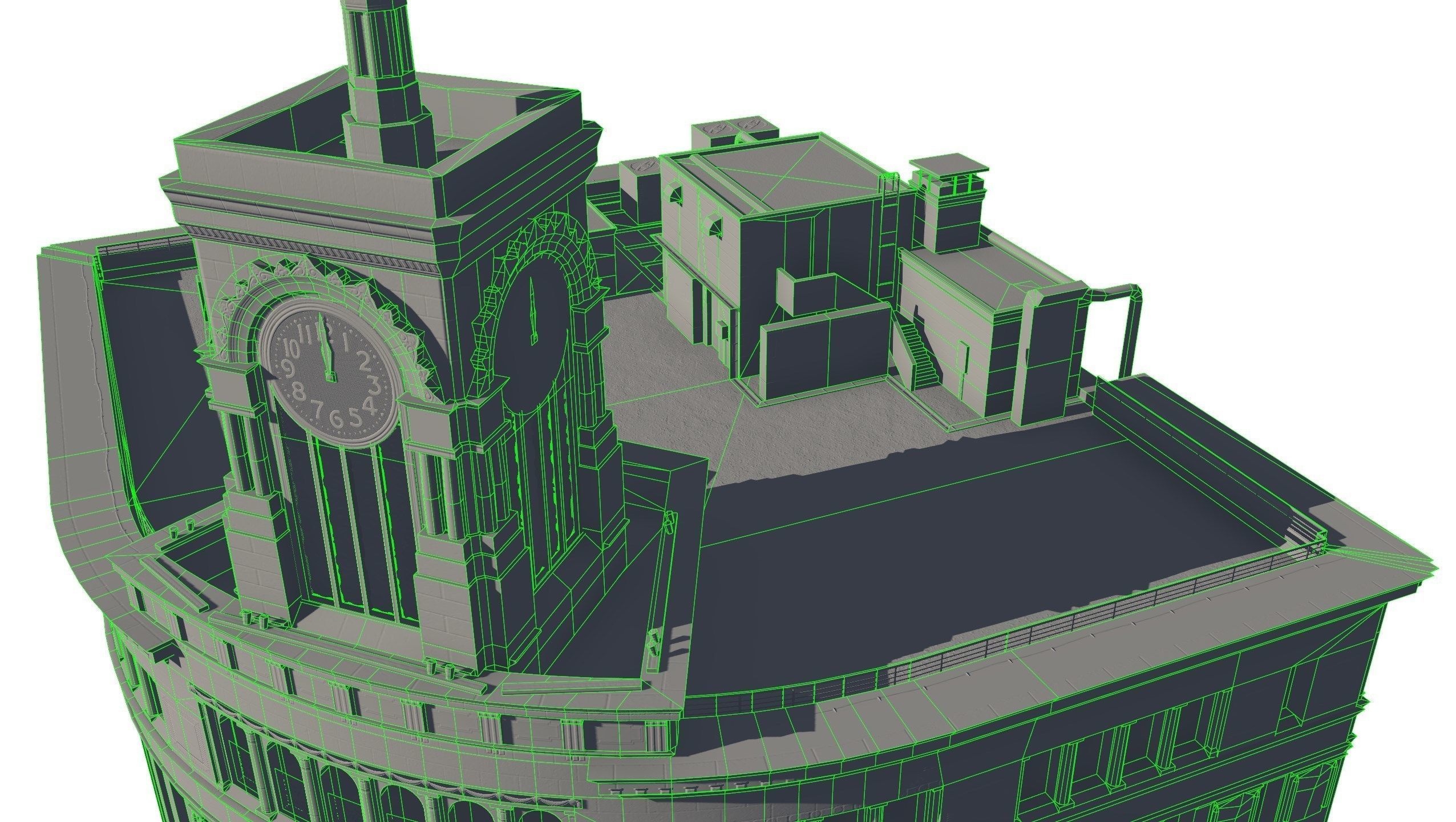 Wako Department Store Low-poly 3D model_8