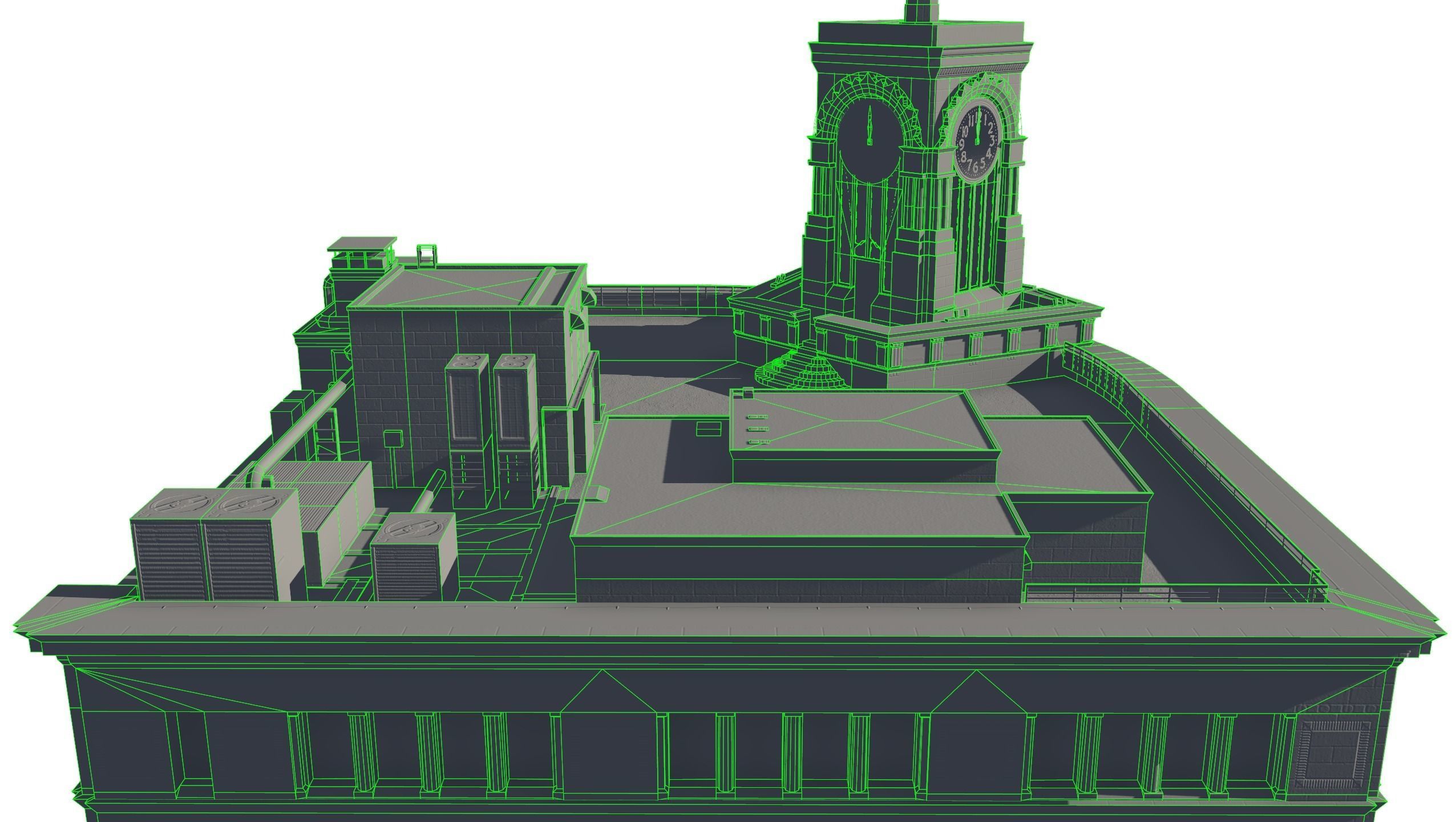 Wako Department Store Low-poly 3D model_10