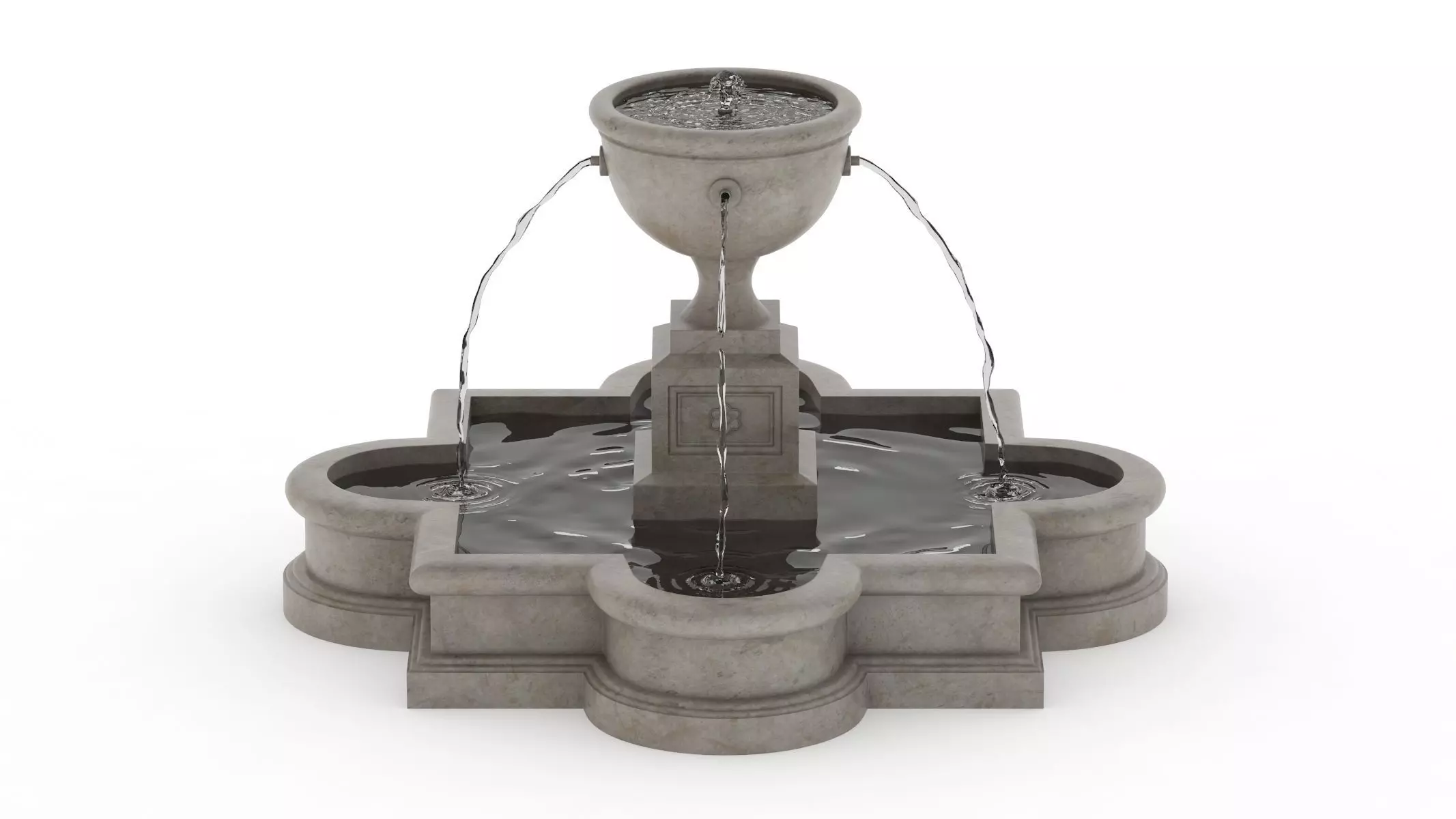 Fountain 04 PBR Realistic Low-poly 3D model