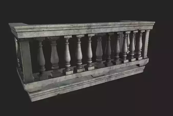 Classic Blacony Low-poly 3D model