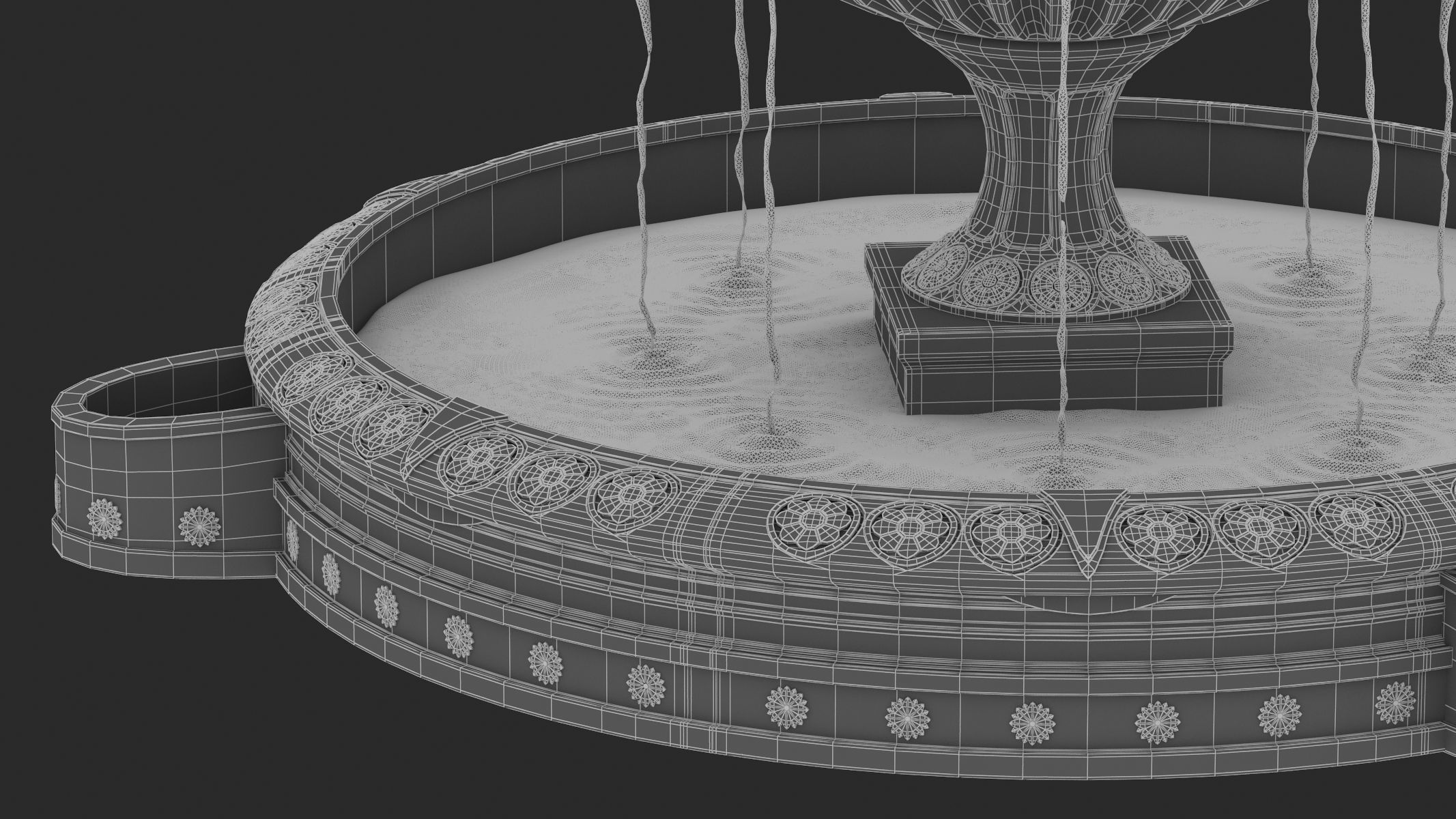 Fountain 05 PBR Realistic Low-poly 3D model_8