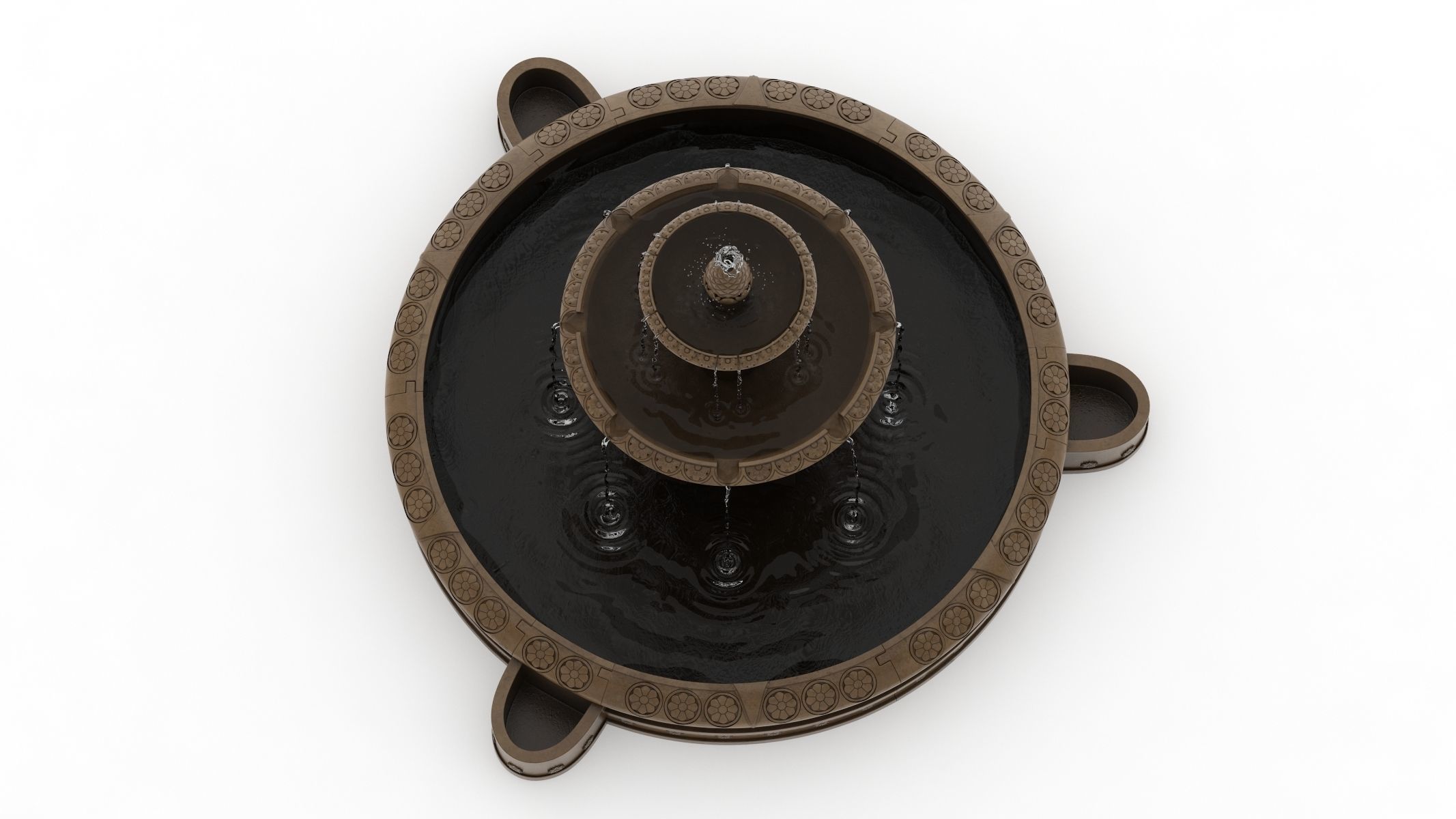 Fountain 05 PBR Realistic Low-poly 3D model_4