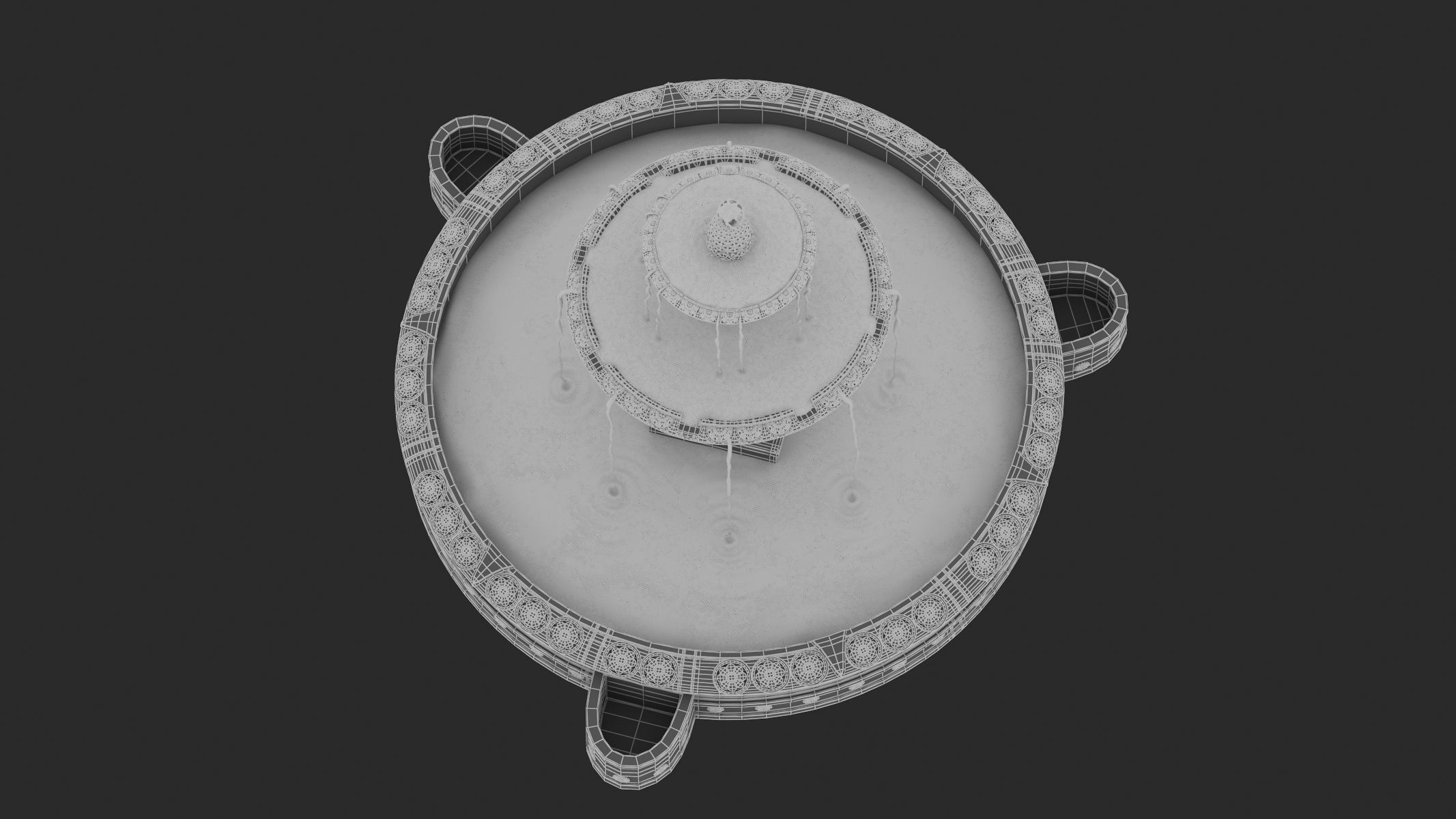 Fountain 05 PBR Realistic Low-poly 3D model_9