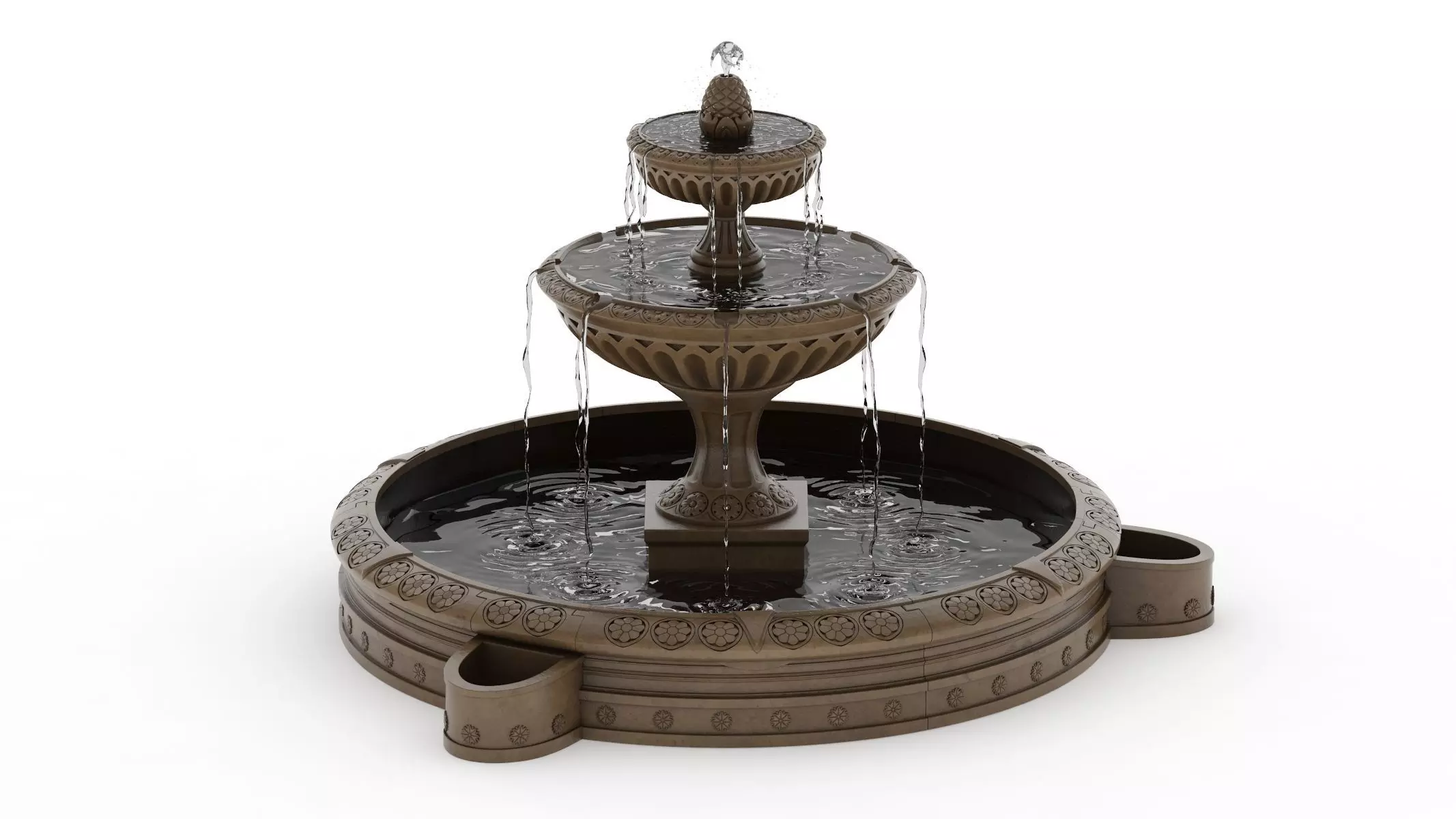 Fountain 05 PBR Realistic Low-poly 3D model_0