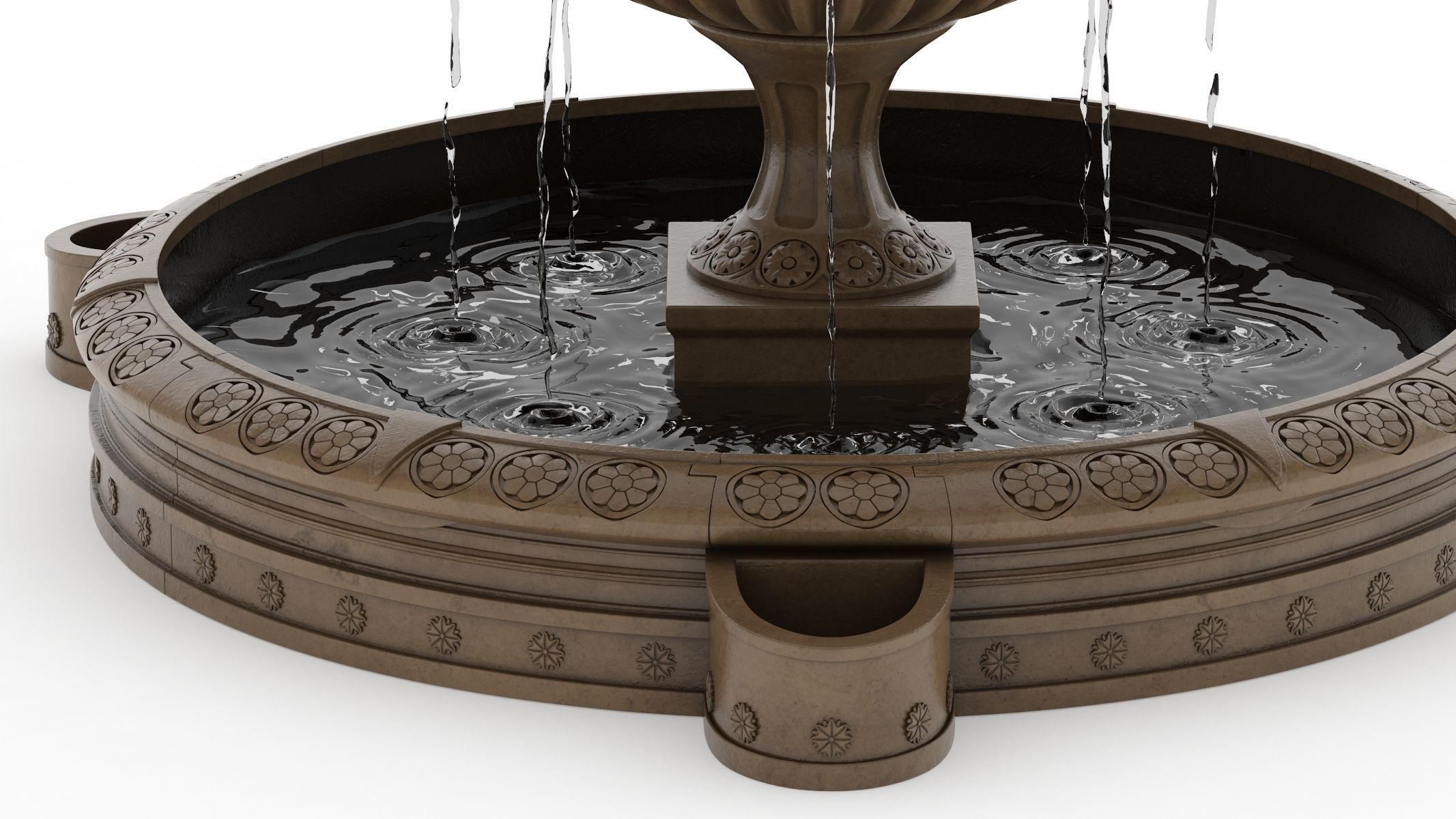 Fountain 05 PBR Realistic Low-poly 3D model_3