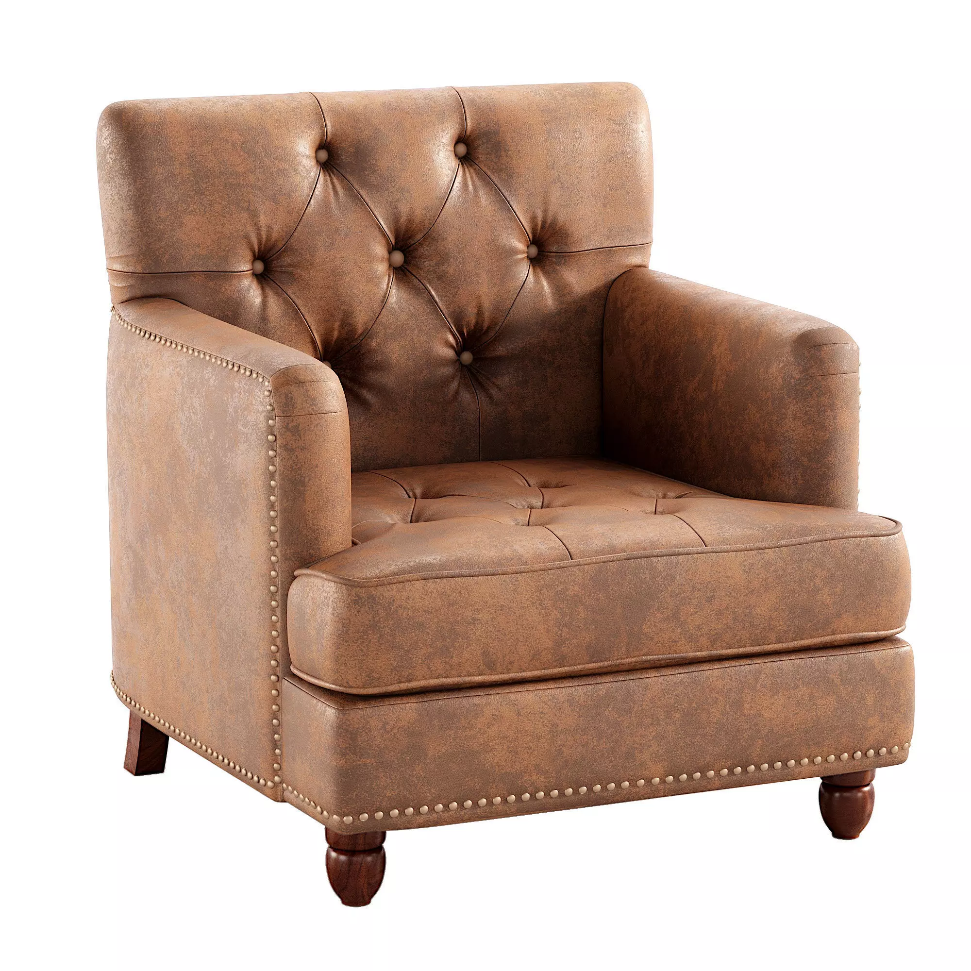 Aliya Upholstered Club Chair 3D model