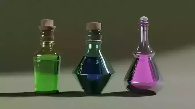 Magic Potion-bottles  3D model