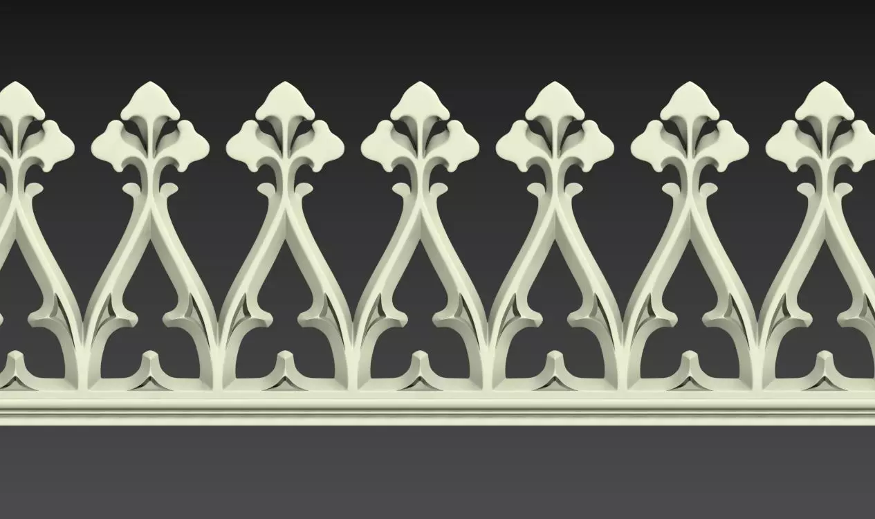 Gothic seamless ornament 02 3D print model