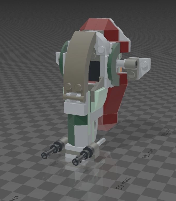 LEGO STAR WARS BOBA FETT STARSHIP MICROFIGHTER 75344 3D model_1