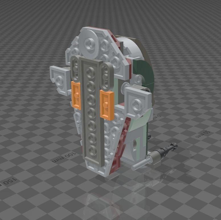 LEGO STAR WARS BOBA FETT STARSHIP MICROFIGHTER 75344 3D model_2