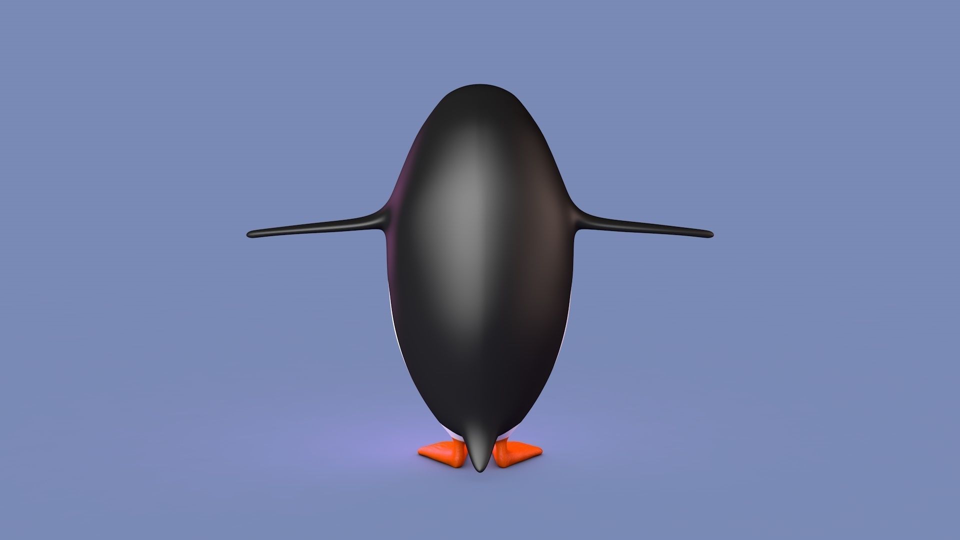 Penguin Low-poly 3D model_5
