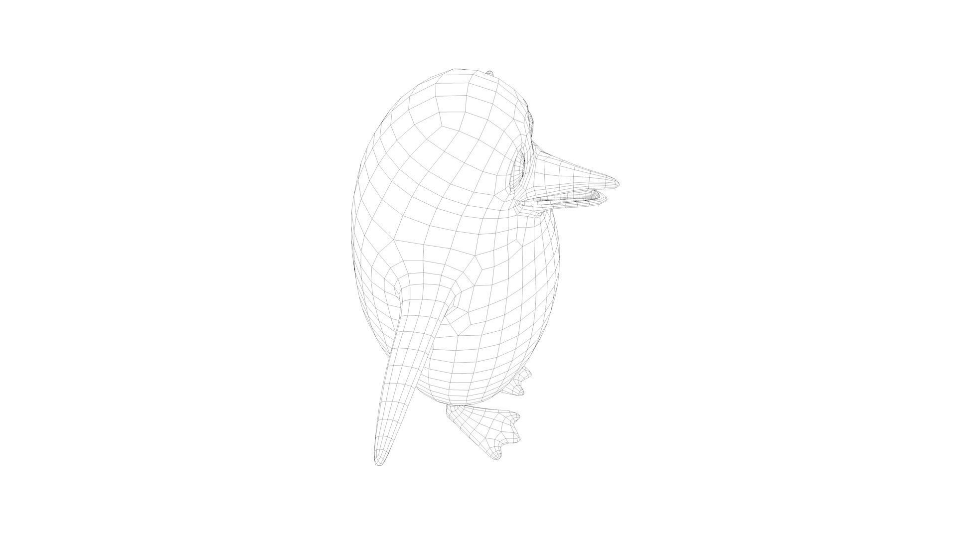 Penguin Low-poly 3D model_19