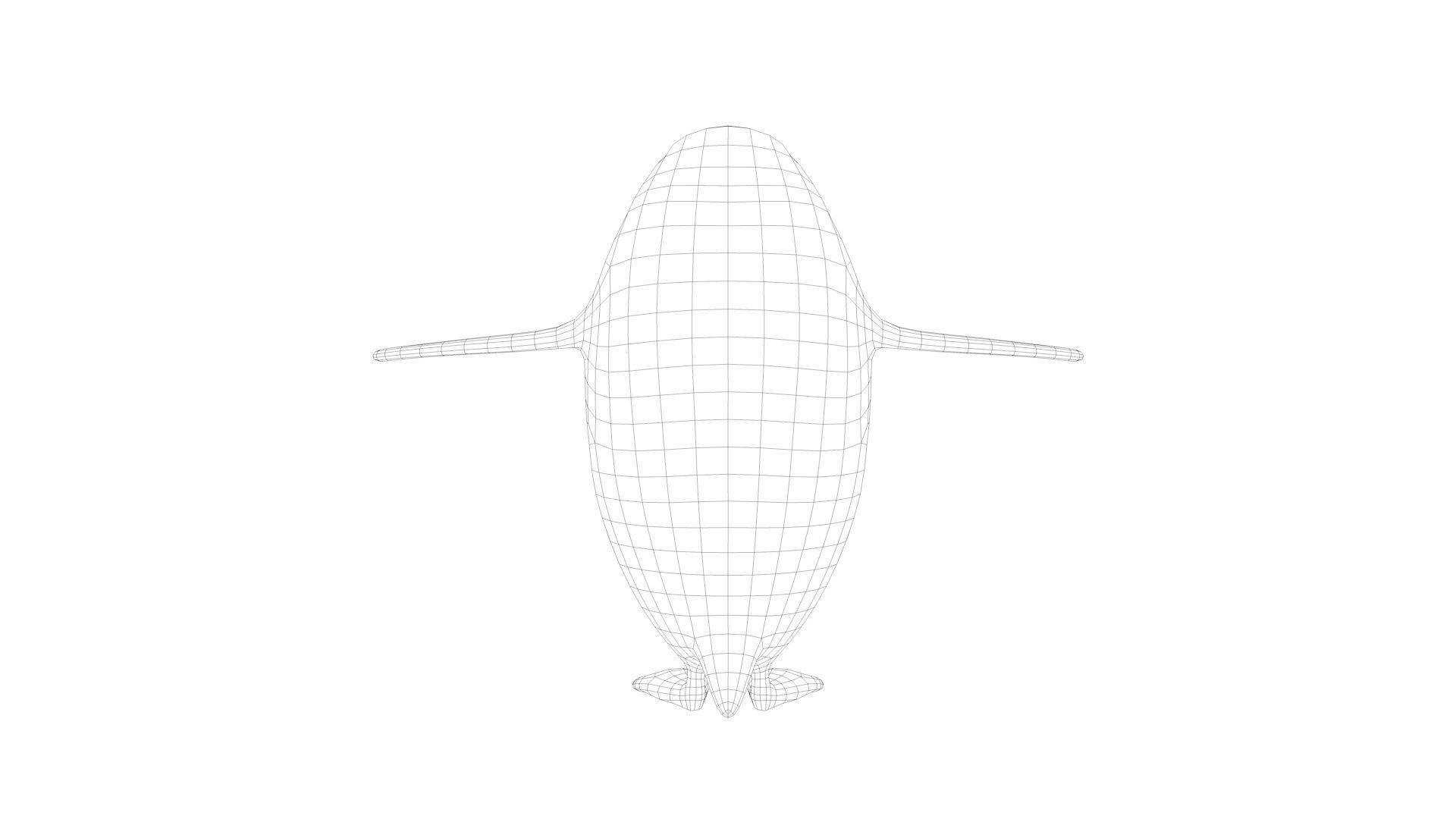 Penguin Low-poly 3D model_15