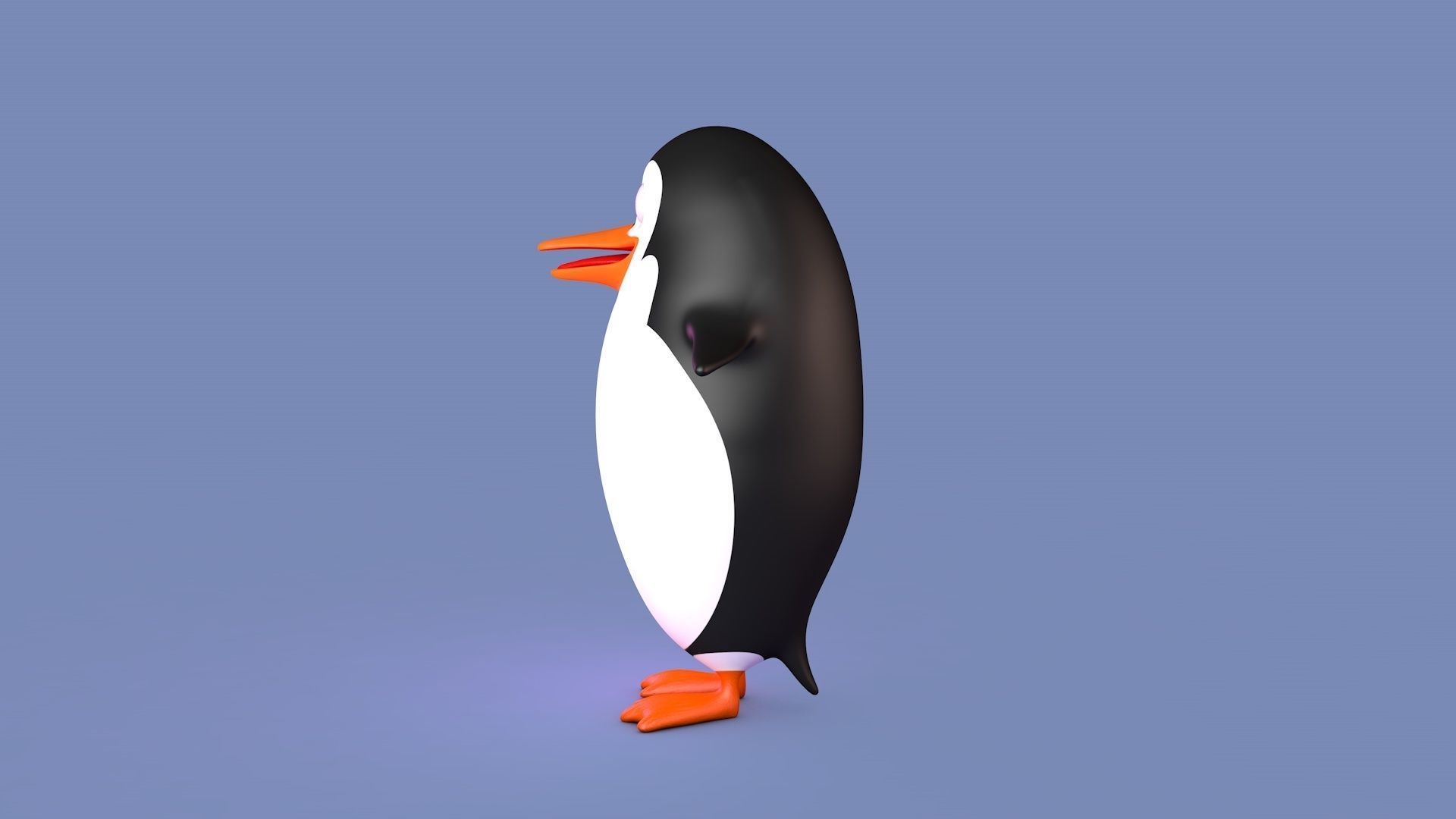Penguin Low-poly 3D model_3