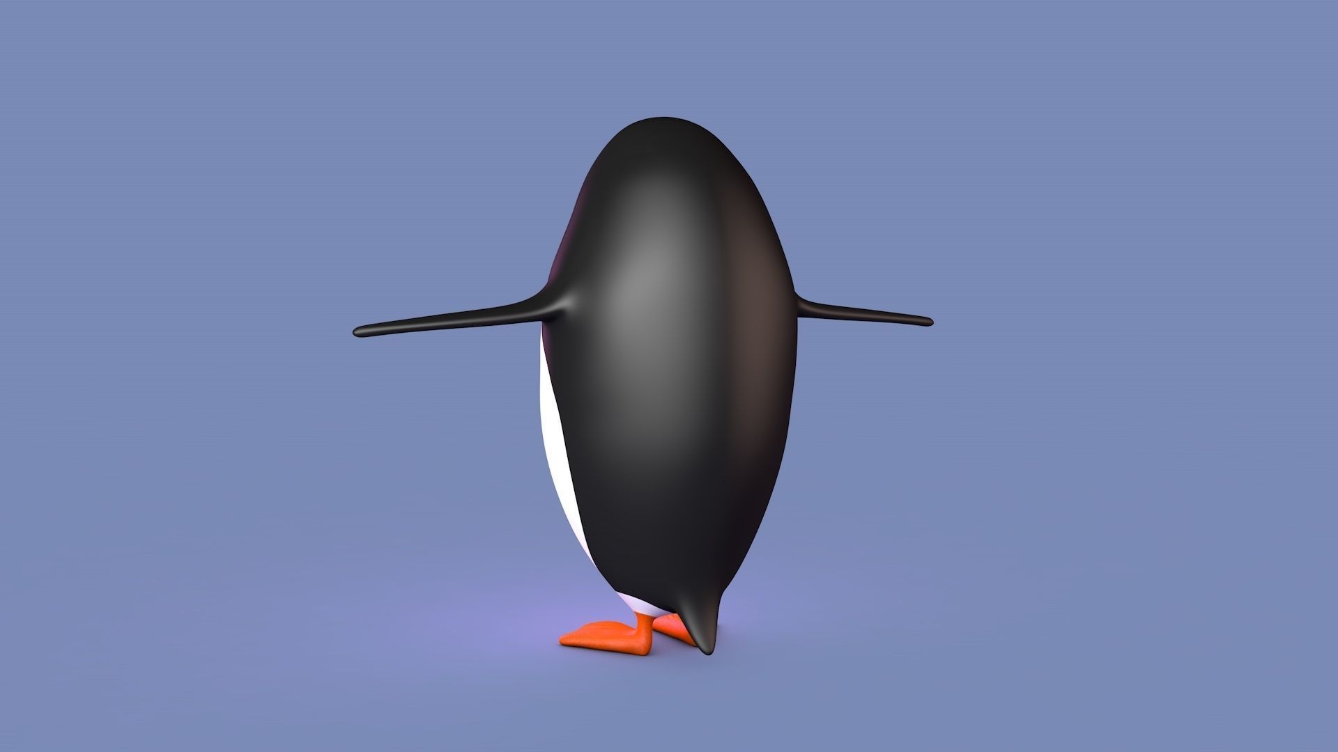 Penguin Low-poly 3D model_4