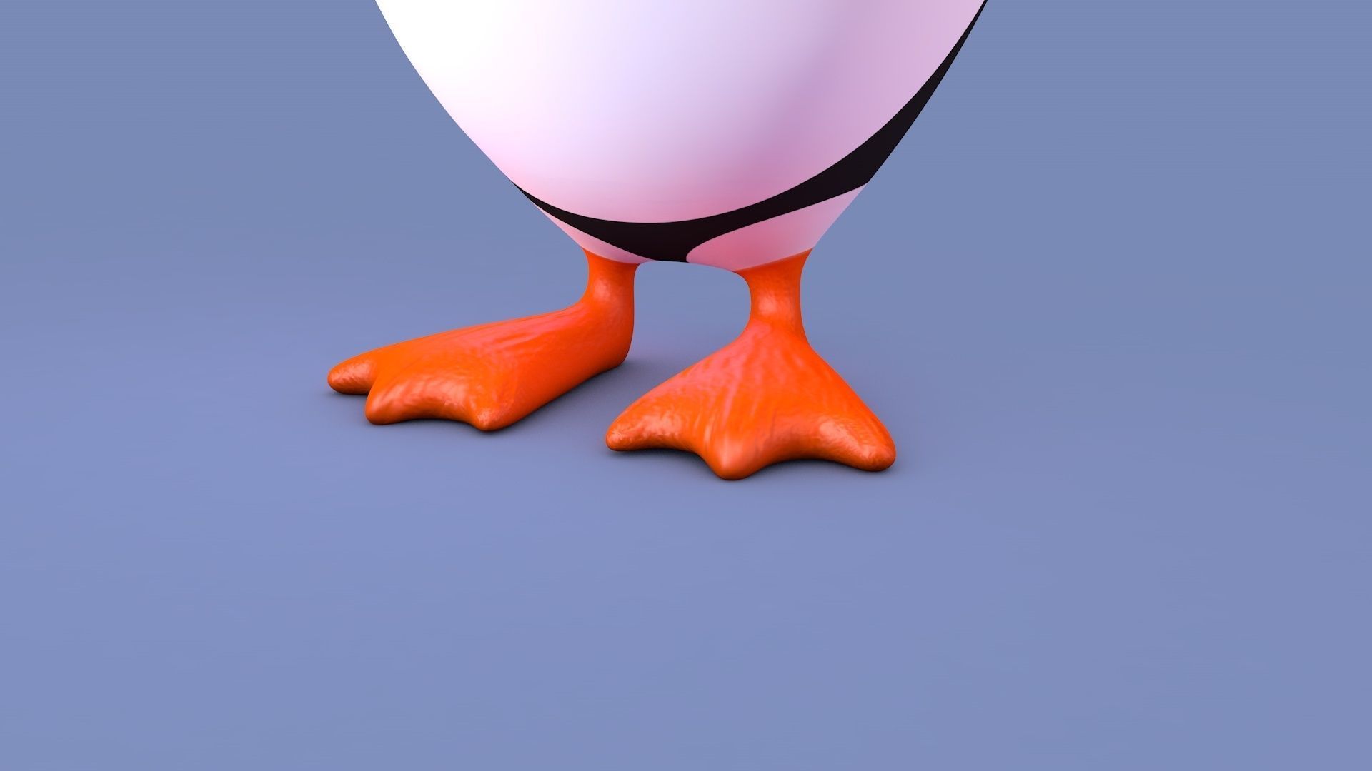 Penguin Low-poly 3D model_7