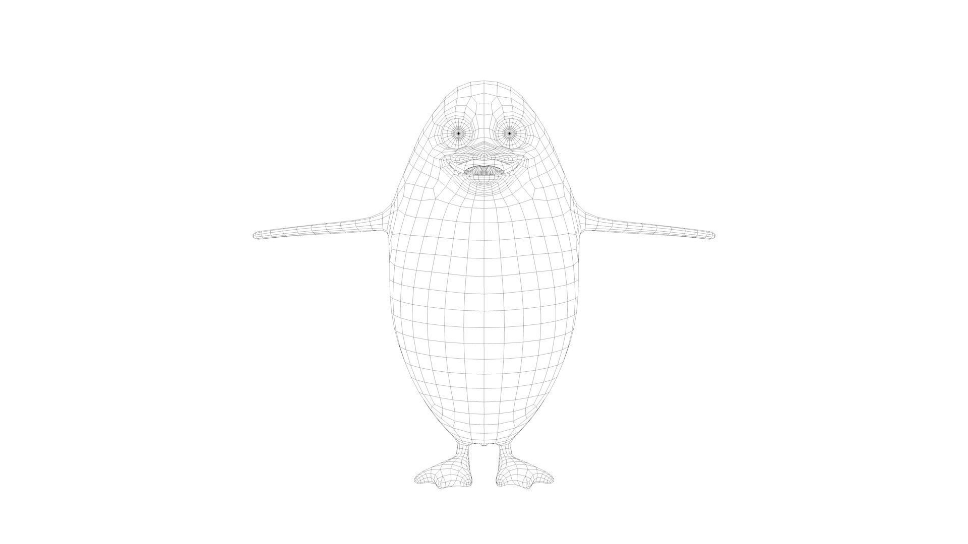 Penguin Low-poly 3D model_11
