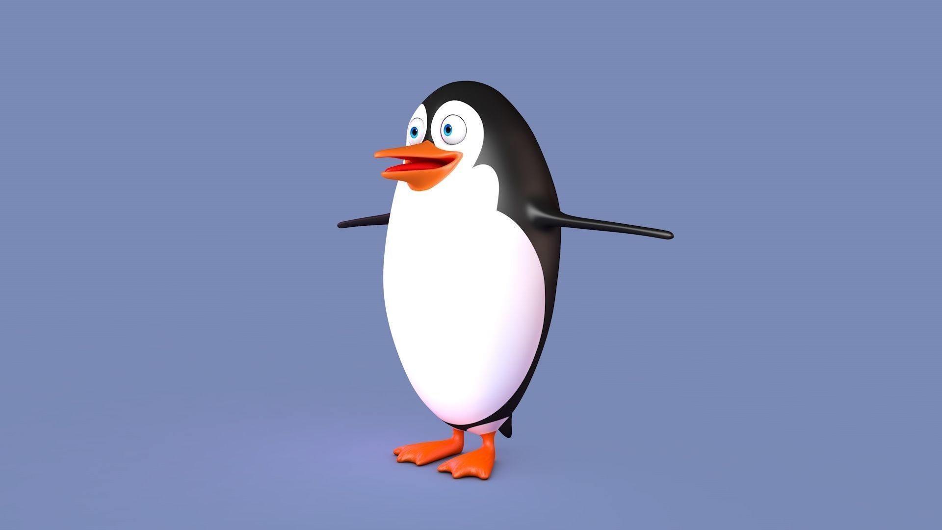 Penguin Low-poly 3D model_2
