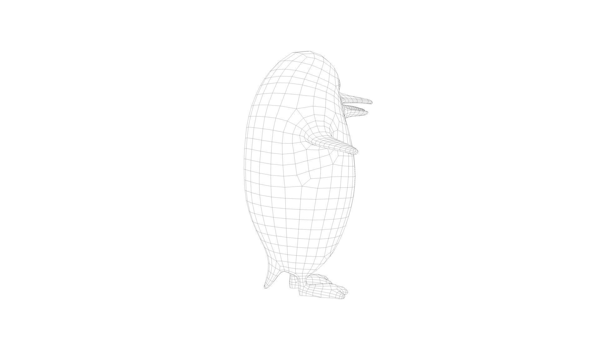 Penguin Low-poly 3D model_16